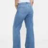 Jeans a vita alta dal taglio ampio e svasato