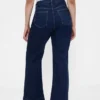 Jeans a vita alta dal taglio ampio e svasato
