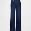 Jeans a vita alta dal taglio ampio e svasato