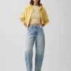 Jeans a vita alta e gamba larga