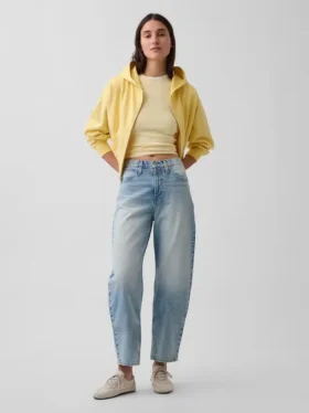 Jeans a vita alta e gamba larga