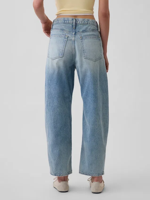 Jeans a vita alta e gamba larga