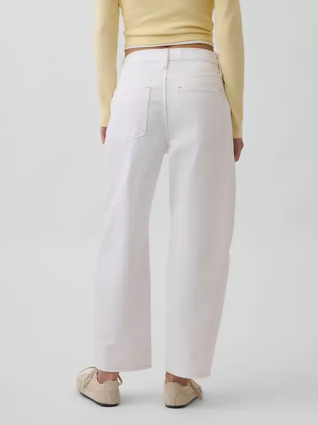Jeans a vita alta e gamba larga