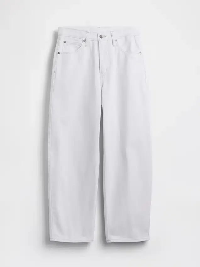 Jeans a vita alta e gamba larga