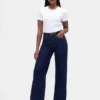 Jeans a vita alta e gamba larga per taglie curvy