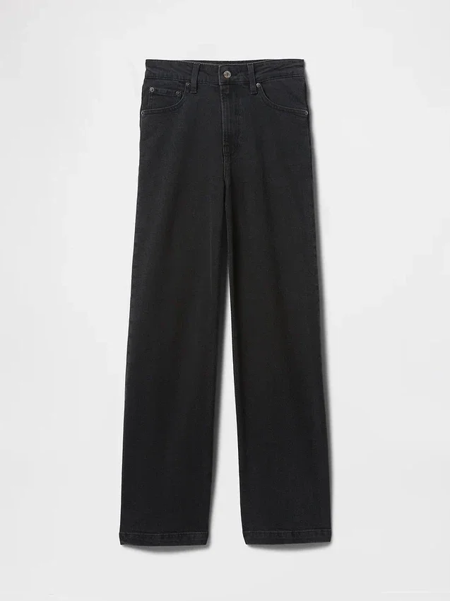 Jeans a vita alta e gamba larga per taglie curvy