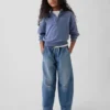 Jeans a vita alta Easy Barrel per bambini