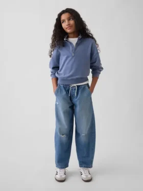 Jeans a vita alta Easy Barrel per bambini
