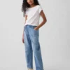 Jeans a vita alta Easy Barrel per bambini