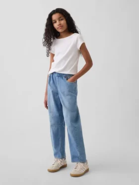 Jeans a vita alta Easy Barrel per bambini