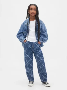 Jeans a vita alta Easy Barrel per bambini