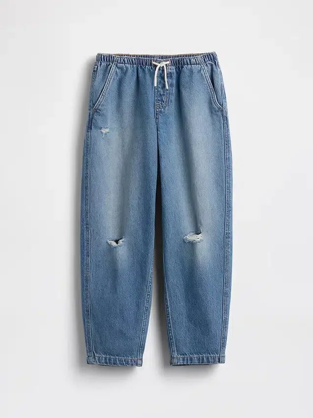 Jeans a vita alta Easy Barrel per bambini