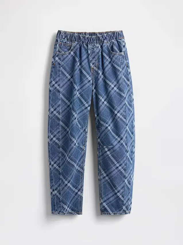 Jeans a vita alta Easy Barrel per bambini