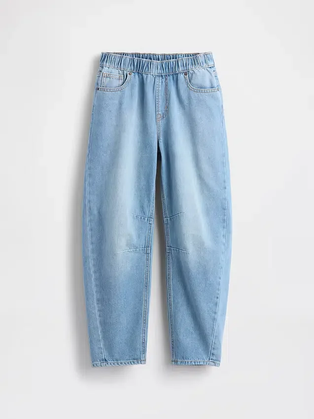 Jeans a vita alta Easy Barrel per bambini