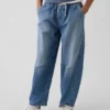 Jeans a vita alta Easy Barrel per bambini