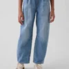 Jeans a vita alta Easy Barrel per bambini