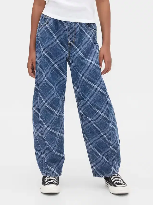 Jeans a vita alta Easy Barrel per bambini
