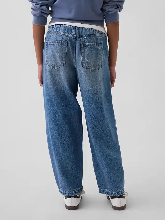 Jeans a vita alta Easy Barrel per bambini