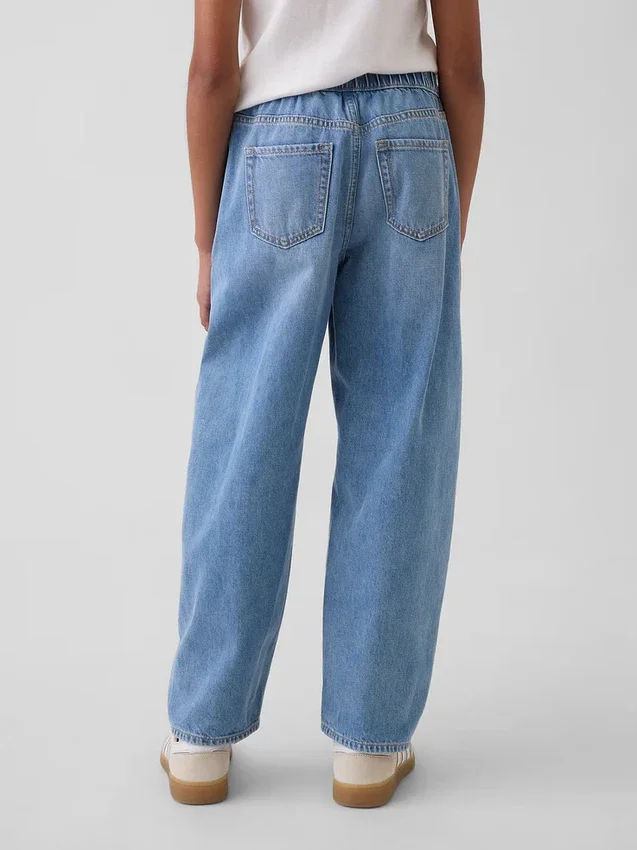 Jeans a vita alta Easy Barrel per bambini