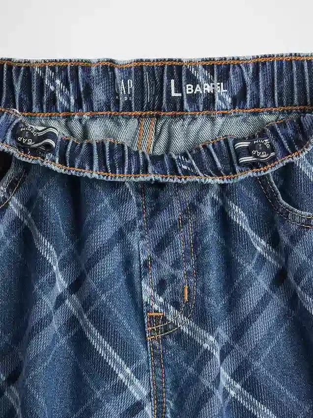 Jeans a vita alta Easy Barrel per bambini