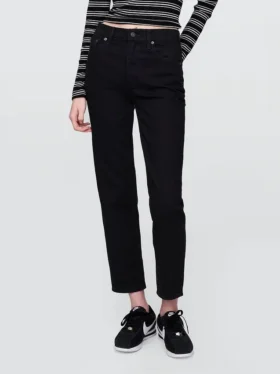Jeans a vita alta, modello Cheeky, dal taglio dritto