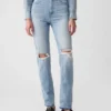 Jeans a vita alta, modello Cheeky, dal taglio dritto