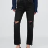 Jeans a vita alta, modello Cheeky, dal taglio dritto