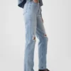 Jeans a vita alta, modello Cheeky, dal taglio dritto