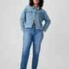 Jeans a vita alta, modello Cheeky, dal taglio dritto