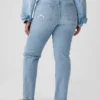 Jeans a vita alta, modello Cheeky, dal taglio dritto