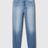 Jeans a vita alta, modello Cheeky, dal taglio dritto