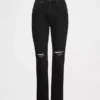 Jeans a vita alta, modello Cheeky, dal taglio dritto