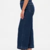 Jeans a vita alta per taglie curvy, a gamba larga e lunghezza alla caviglia