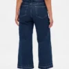 Jeans a vita alta per taglie curvy, a gamba larga e lunghezza alla caviglia