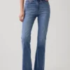 Jeans a vita alta svasati in stile anni '70
