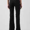 Jeans a vita alta svasati in stile anni '70