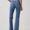 Jeans a vita alta svasati in stile anni '70