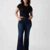 Jeans a vita alta svasati in stile anni '70