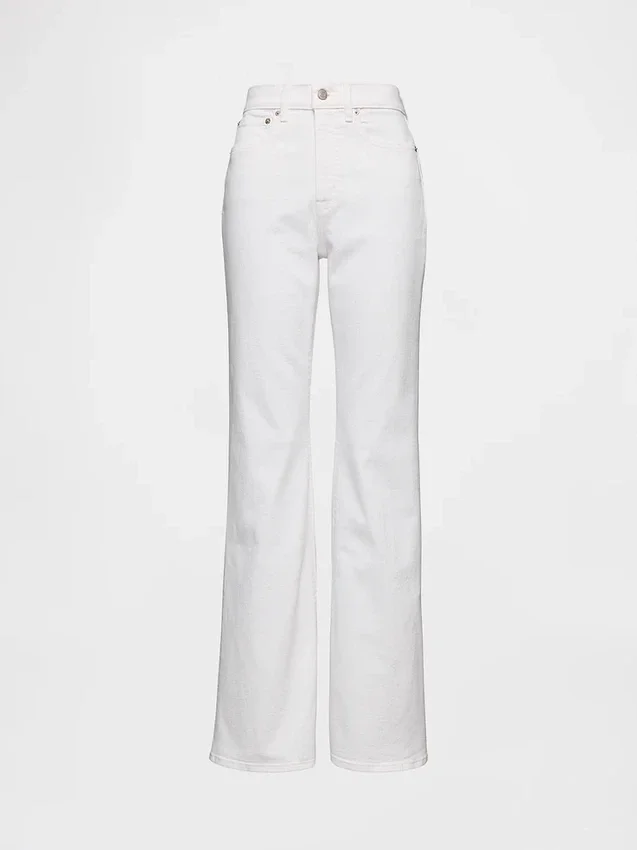 Jeans a vita alta svasati in stile anni '70