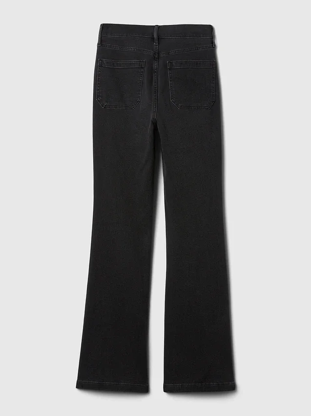 Jeans a vita alta svasati in stile anni '70