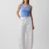 Jeans a vita alta ultrasoft con cintura e taglio a ferro di cavallo