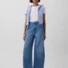 Jeans a vita alta ultrasoft con cintura e taglio a ferro di cavallo
