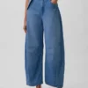 Jeans a vita alta ultrasoft con cintura e taglio a ferro di cavallo