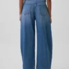 Jeans a vita alta ultrasoft con cintura e taglio a ferro di cavallo