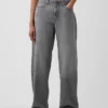 Jeans a vita alta ultrasoft dal taglio a botte
