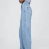 Jeans a vita alta ultrasoft dal taglio a botte