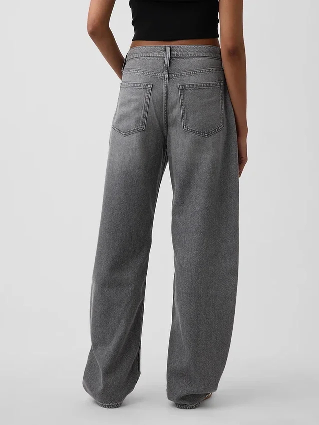 Jeans a vita alta ultrasoft dal taglio a botte