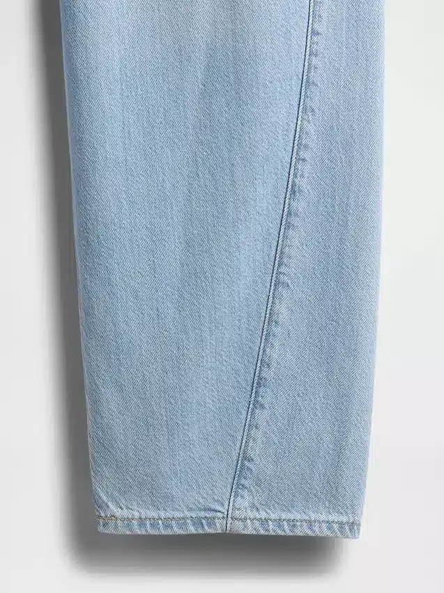 Jeans a vita alta ultrasoft dal taglio a botte