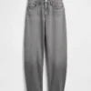 Jeans a vita alta ultrasoft dal taglio a botte