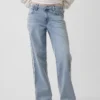 Jeans a vita bassa anni ’90 con striscia laterale e vestibilità ampia